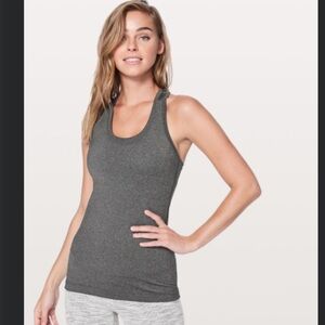 EUC lululemon Cool Racerback II in Heathered Black, sz 10